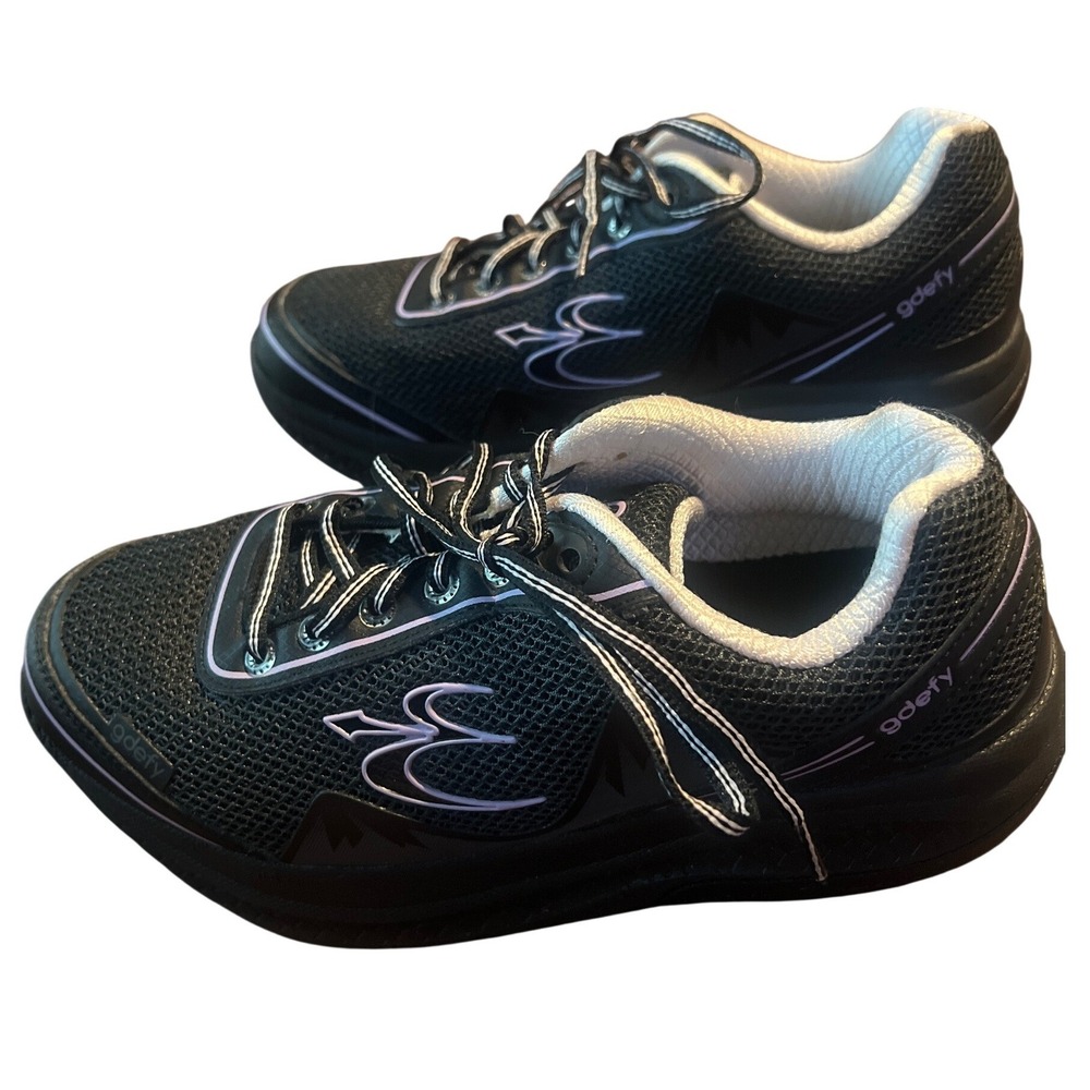 Gravity Defyer G-Defy Ion Women 7.5 Black Purple Walking Shoes TB9024FLP-M